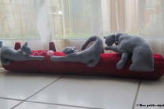 N° 11 : Boudin de porte "Les chats joueurs"
