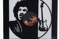 Jimi Hendrix sous cadre 30x30